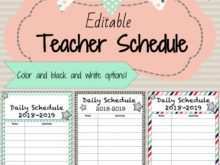 99 Printable Daily Class Schedule Template Formating by Daily Class Schedule Template