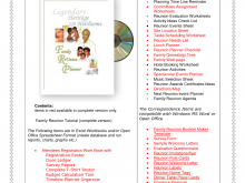 99 Printable Free Family Reunion Agenda Template Templates with Free Family Reunion Agenda Template