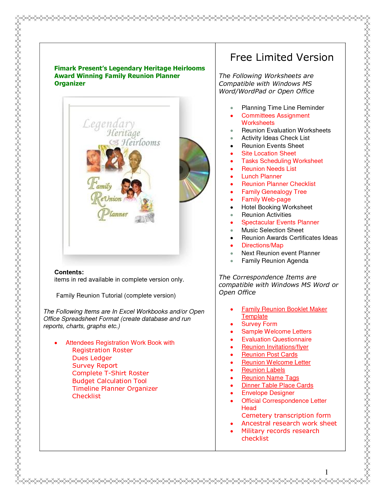 99 Printable Free Family Reunion Agenda Template Templates With Free Family Reunion Agenda Template Cards Design Templates