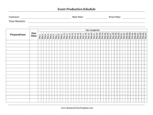 99 Report Production Schedule For An Event Template With Stunning Design with Production Schedule For An Event Template