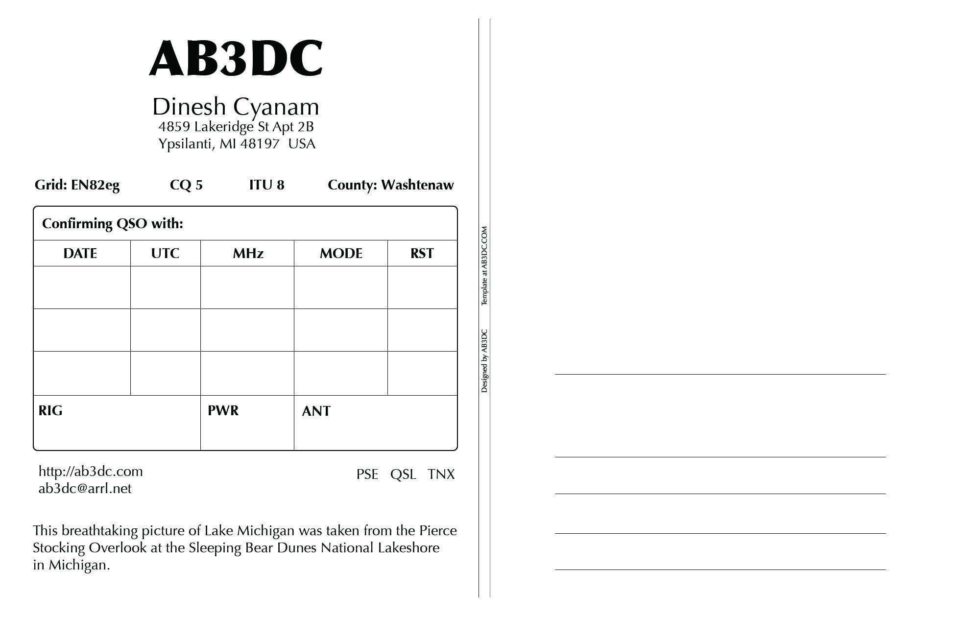 Free Qsl Card Template - Cards Design Templates