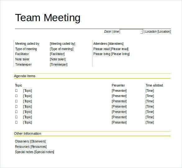 99 Standard Meeting Agenda Items Template Now with Meeting Agenda Items Template