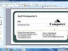 How To Make Business Card Template Word