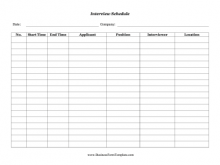 99 Visiting Interview Schedule Sheet Template for Ms Word with Interview Schedule Sheet Template