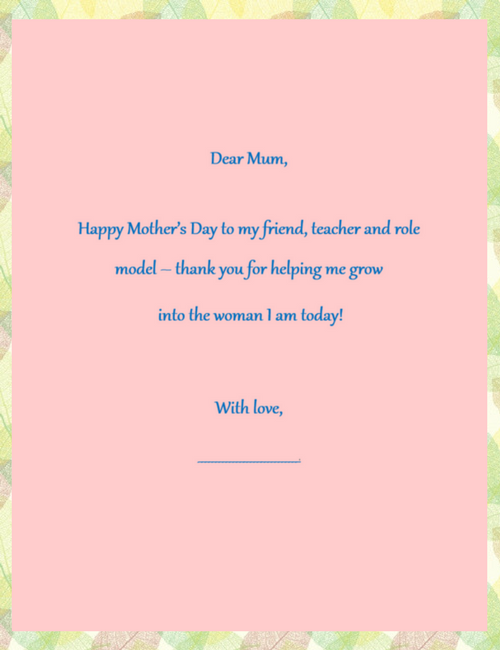 Mother's Day Card Template Word from legaldbol.com