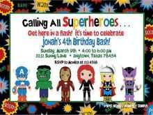 12 Format Birthday Invitation Template Superhero in Word with Birthday Invitation Template Superhero