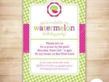 12 Visiting Watermelon Birthday Invitation Template in Photoshop with Watermelon Birthday Invitation Template