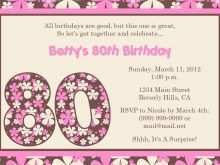 13 Visiting 80Th Birthday Invitation Template Uk for Ms Word with 80Th Birthday Invitation Template Uk