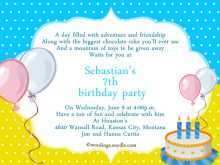 14 Customize Our Free Example Of Invitation Card For 7Th Birthday Download with Example Of Invitation Card For 7Th Birthday