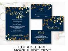 14 Report Navy And Gold Wedding Invitation Template For Free with Navy And Gold Wedding Invitation Template