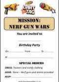 14 Visiting Nerf Gun Party Invitation Template With Stunning Design by Nerf Gun Party Invitation Template