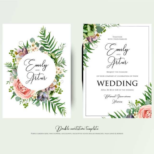15 Free Vector Floral Wedding Invitation Template Photo by Vector ...