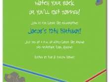 15 Printable Laser Tag Birthday Invitation Template in Photoshop with Laser Tag Birthday Invitation Template