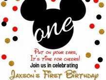 16 Free Printable Mickey Mouse Birthday Invitation Template With Stunning Design for Mickey Mouse Birthday Invitation Template