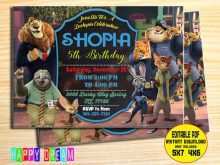 16 Online Zootopia Birthday Invitation Template Download by Zootopia Birthday Invitation Template