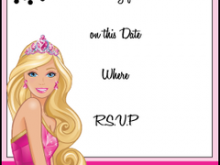 16 Printable Barbie Invitation Template Blank for Ms Word by Barbie Invitation Template Blank