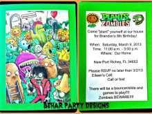17 Create Plants Vs Zombies Party Invitation Template For Free with Plants Vs Zombies Party Invitation Template