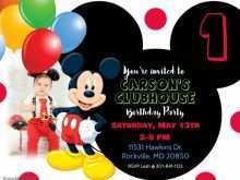 17 Customize Our Free Mickey Mouse Birthday Invitation Template Photo for Mickey Mouse Birthday Invitation Template