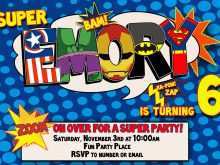 18 Customize Birthday Invitation Template Superhero For Free by Birthday Invitation Template Superhero