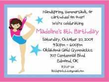 18 Visiting Birthday Invitation Templates Gymnastics for Ms Word by Birthday Invitation Templates Gymnastics