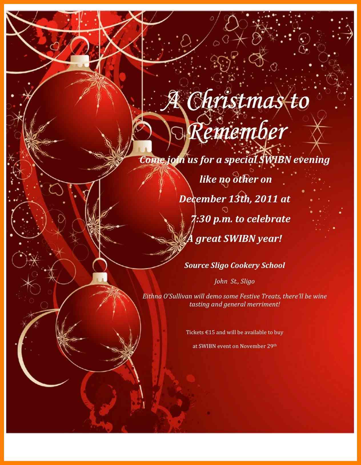 View Work Christmas Party Invitation Template