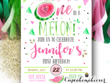 19 How To Create Watermelon Birthday Invitation Template For Free by Watermelon Birthday Invitation Template