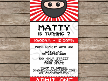20 Creating Ninja Party Invitation Template For Free for Ninja Party Invitation Template