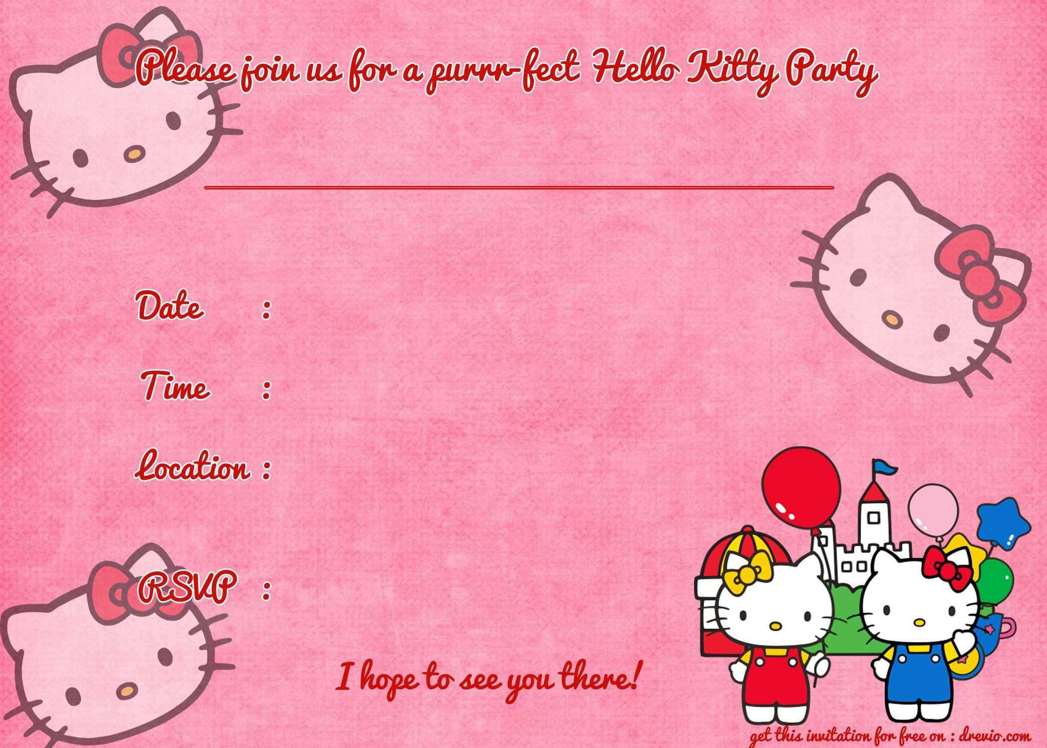 21 Creative Kitty Party Invitation Template Free in Word for Kitty Party Invitation Template Free