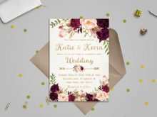 21 Free Printable Floral Wedding Invitation Blank Template Download by Floral Wedding Invitation Blank Template
