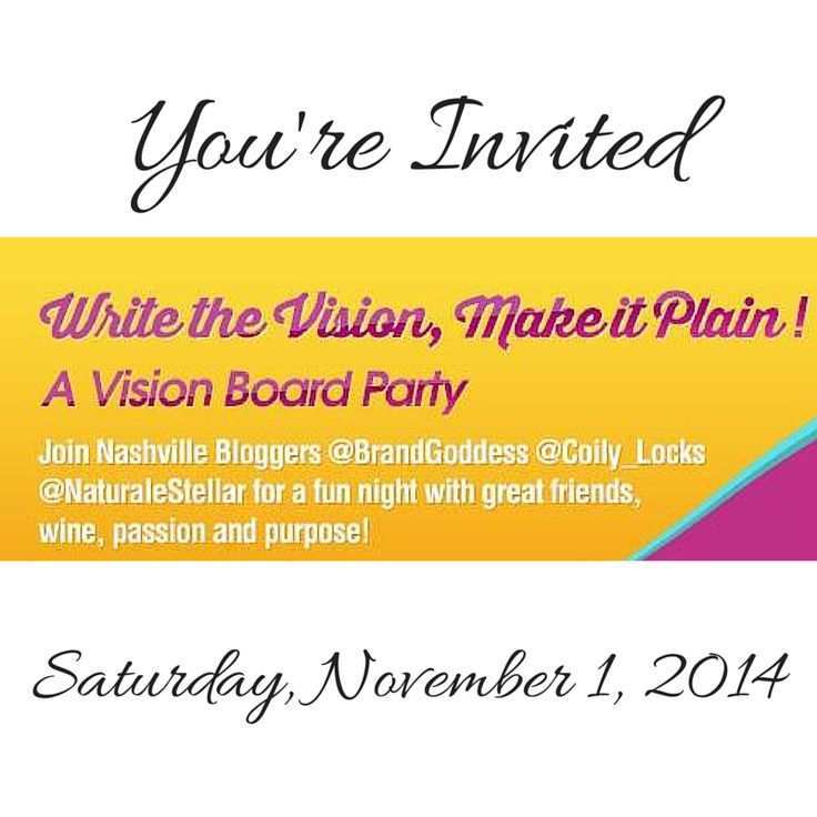 Vision Board Party Invitation Template Cards Design Templates
