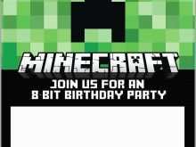 21 Visiting Minecraft Party Invitation Template For Free with Minecraft Party Invitation Template