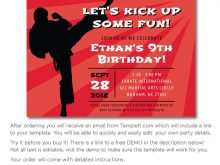 22 Adding Karate Party Invitation Template Free Photo with Karate Party Invitation Template Free