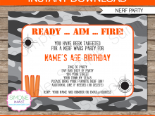 22 Creating Nerf Gun Party Invitation Template Layouts with Nerf Gun Party Invitation Template