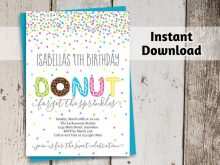 22 Format Donut Birthday Invitation Template Photo by Donut Birthday Invitation Template