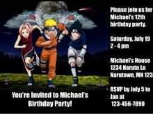 22 Report Naruto Birthday Invitation Template Formating by Naruto Birthday Invitation Template
