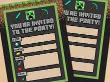 23 Best Minecraft Party Invitation Template in Photoshop by Minecraft Party Invitation Template