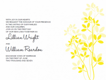 23 Creative Wedding Invitation Templates Yellow in Photoshop with Wedding Invitation Templates Yellow