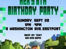 23 Standard Minecraft Party Invitation Template PSD File by Minecraft Party Invitation Template
