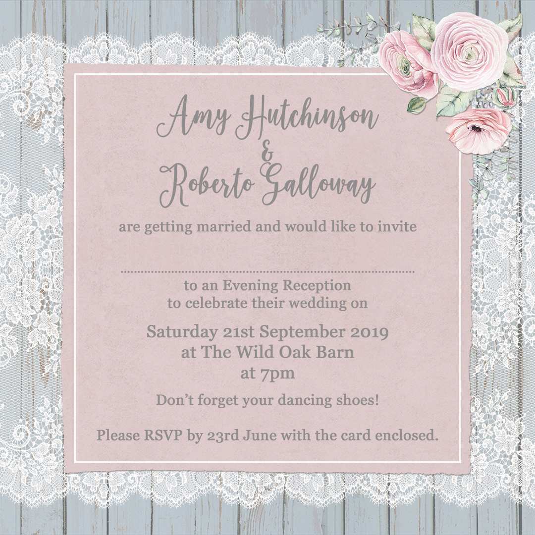 Text Message Invite Template