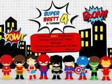 24 Customize Birthday Invitation Template Superhero for Ms Word with Birthday Invitation Template Superhero