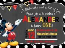 24 Printable Mickey Mouse Birthday Invitation Template Layouts with Mickey Mouse Birthday Invitation Template