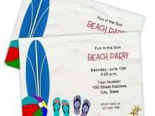 Beach Party Invitation Template