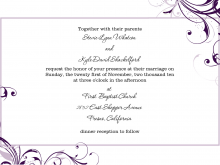 25 Customize Wedding Invitation Template Excel Formating by Wedding Invitation Template Excel