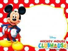 25 Standard Mickey Mouse Birthday Invitation Template For Free with Mickey Mouse Birthday Invitation Template