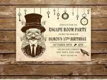 26 Customize Escape Room Birthday Invitation Template Free For Free with Escape Room Birthday Invitation Template Free