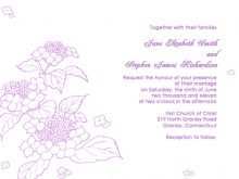 26 Customize Our Free Hydrangea Wedding Invitation Template Photo with Hydrangea Wedding Invitation Template