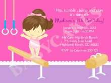 Birthday Invitation Templates Gymnastics