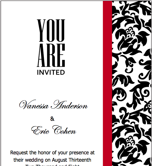 26 Online Wedding Invitation Templates Red And White in Word by Wedding Invitation Templates Red And White