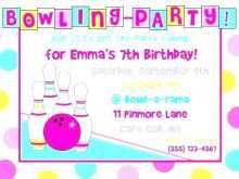 27 Format Birthday Party Invitation Template Bowling Photo for Birthday Party Invitation Template Bowling