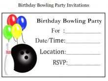 Birthday Party Invitation Template Bowling